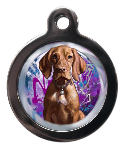 Etiqueta de identificación de mascota Vizsla perro arte pop etiqueta imagen 2 tallas - Imagen 12 de 14
