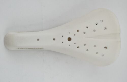 Vintage BMX Viscount Dominator 2166 White Plastic Seat Saddle Freestyle, NOS NEW - Picture 3 of 24