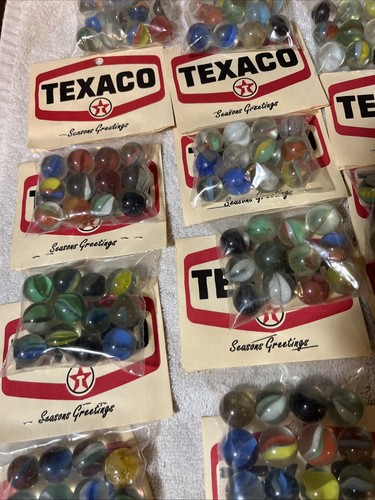 35 Bags Vintage Texaco Marbles Rare Seasons Greetings Gas Oil Advertising - Picture 14 of 15