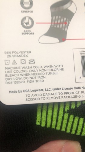 NWT New Balance Socks Low Cut Package 6 Pair Women’s Black Active Cushion Socks - Picture 11 of 12