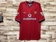 MANCHESTER UNITED 2000 2002 Home Football Shirt Soccer Jersey Umbro Sz L