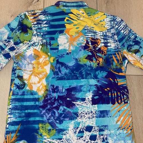 Onque Casuals Top Womens Small St Tropez Hawaiian Tropical Zip Up Resort Wear - Picture 6 of 8