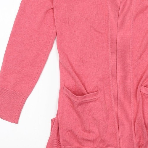 Isaac Mizrahi Womens Pink V-Neck Cotton Blend Cardigan Size XS - Picture 12 of 12