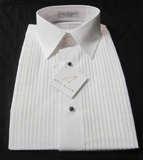 New Boys Large Neil Allyn White Laydown Collar Pleated Tuxedo Shirt Ringbearer