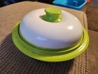 RANGE MATE- Microwave Cooker with Muffin Pan & Steamer Insert - GREEN Multi-Use!