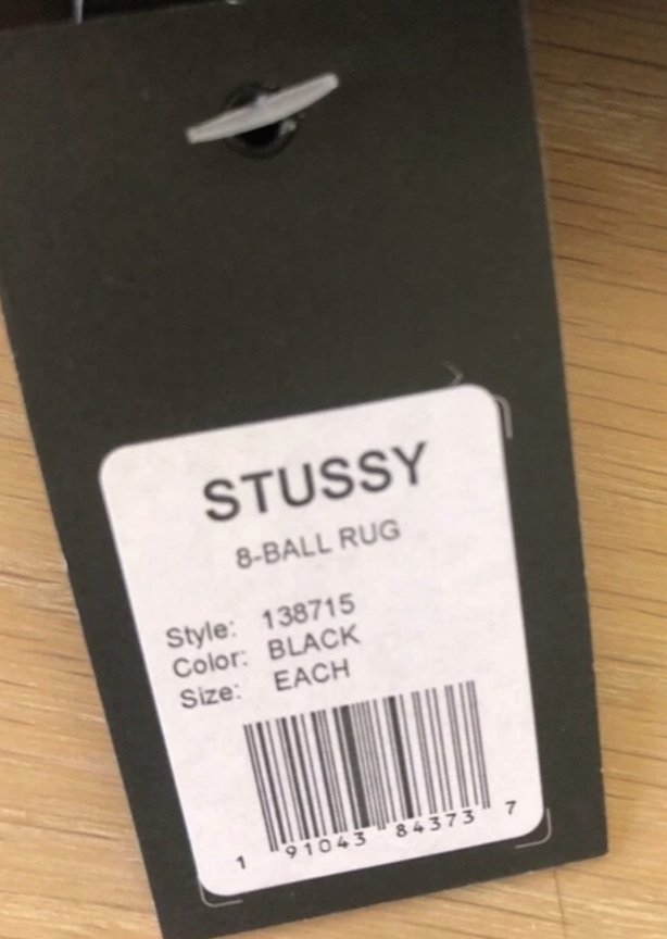 Stussy 8 ball rug black mat | eBay
