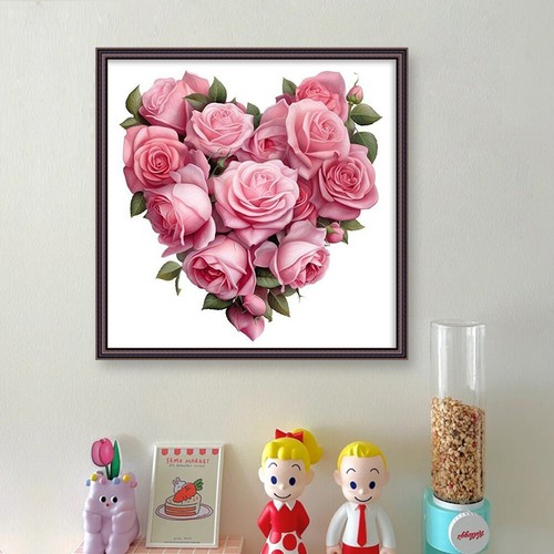Komplettes Stickset aus Öko-Baumwolle, 11 CT, bedrucktes Blumen-Kreuzstichset, 4 - Bild 6 von 11