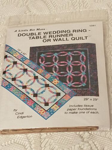 Doppel Ehering Tischläufer oder Wanddecke Muster tblac1 - Bild 3 von 12
