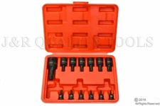 13pc Impact Torx Star Bit Socket Set w/ 1/4, 3/8, and 1/2" Drive 