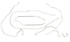 Complete Stainless Steel Prebent Brake Line Kit For Power 4 Wheel Disc.