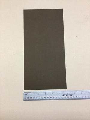 .020/" THICK BLACK POLYSTYRENE PLASTIC SHEET 6/" x 12/"