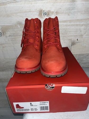 Timberland 50th Anniversary Edition Premium 6" Red Boots - Women's Size 8 - Picture 2 of 7