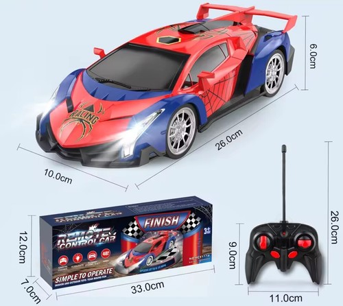 Voiture Télécommandé Racing Spider 10km/h Piles AA Sans Fil Puissante - Picture 4 of 4