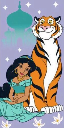 Aladdin Prinzessin Jasmin Besties Strandtuch Maße 28 x 58 cm - Bild 5 von 6