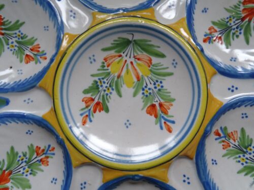 PLATO FRANCÉS VINTAGE OSTRA LOZA HR QUIMPER circa 1900' - Imagen 5 de 11