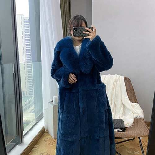Winter Black Long Faux Fur Coat Sleeve Plus Size Fake Mink Fur Coats Overcoat - Picture 7 of 21