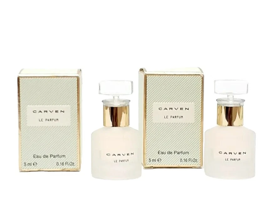 Carven Le Parfum Miniature/Travel Size 0.16 oz Eau de Parfum Perfume Lot of 2 Foto 3 de 4