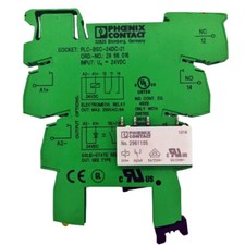 1PC Phoenix NO.2961105 24VDC Relay with NO.2966016 PLC-BSC-24DC/21 Scoket