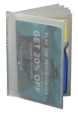 Made in USA 6 Page Plastic Wallet Insert for Bifold and Trifold wallets.