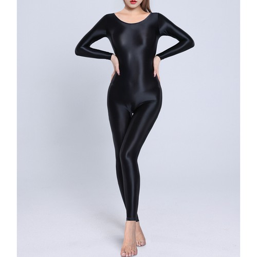 Damen Overall hochelastisch Body Öl Trikot Mottoparty Kostüm Bühne Stange - Bild 30 von 93