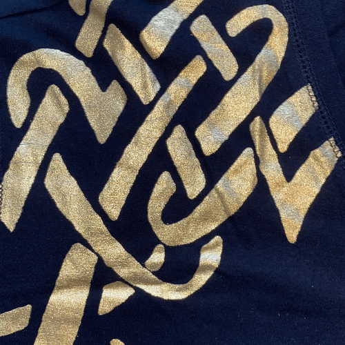 INC NWT Womens Celtic Knot T-Shirt Tee 100% Cotton Witchy Viking Gold Black XL - Picture 3 of 7