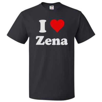 I Love Zena T shirt I Heart Zena Tee | eBay