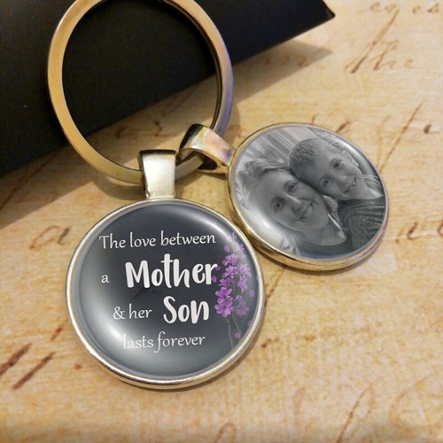 Personalised Mum Son Photo Keyring Mothers Day Gifts Birthday Memory Presents UK - Picture 15 of 21