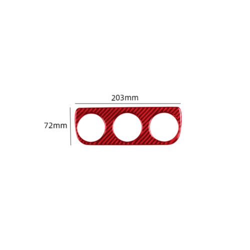Red Carbon Fiber Air Conditioner Switch Panel Cover For Jeep Wrangler JK 2011-17 - Picture 2 of 12