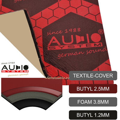 Audio System Multilayer 7500 4-lagig 7,5mm high-quality-Dämmmaterial Auto 0,9m²