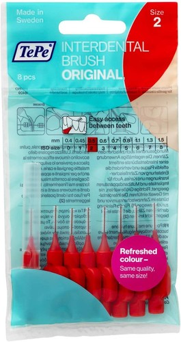 TePe Interdental Brushes, Pack of 8, Various Colours & Sizes (FREE UK P&P) - Picture 9 of 10