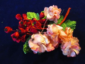 Vintage-Millinery-Flower-Collection-Pink-Red-1-2-034-w-Velvet-German-Japan-H3358