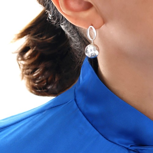 Pendientes en forma de lágrima de plata de ley 925 pulidos palanca trasera colgantes gotas de pera - Imagen 2 de 5