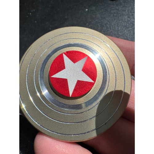 Captain America Shield Star Fidget Spinner – Red/Silver/Gold – Metal Spinner