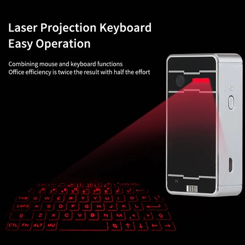 BLUETOOTH VIRTUAL LASER KEYBOARD PROJECTION for COMPUTER MOBILE PHONE