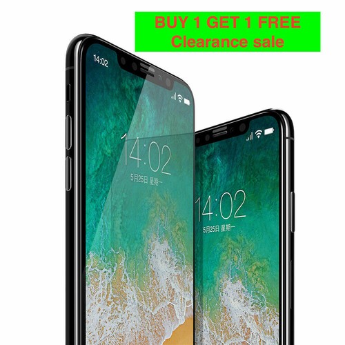 2 Pack iPhone X/8/7 Plus 3D Curved Full Coverage Tempered Glass Screen Protector - Picture 1 of 11
