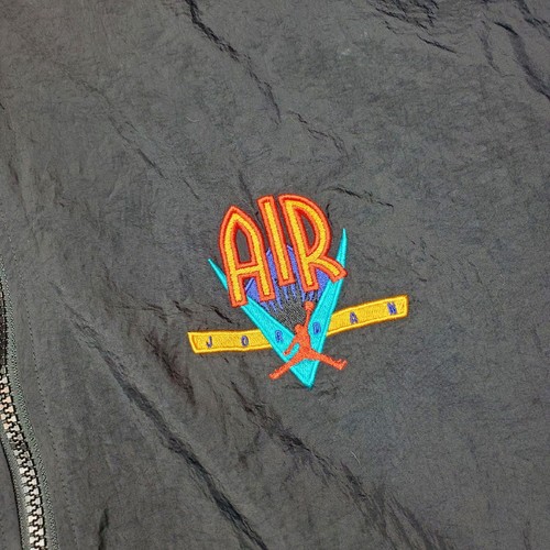 Vintage 90s Nike Authentic Air Jordan Windbreaker Jacket Color Block Large 1990s - Picture 5 of 6