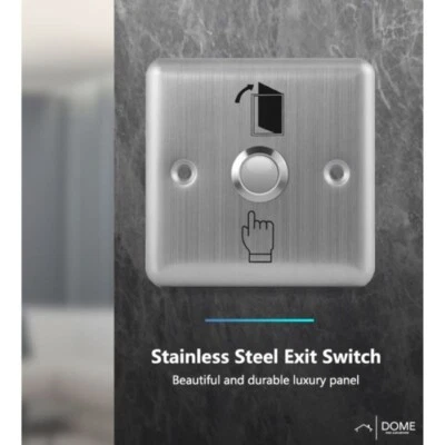 IDOME Access Control Door Switch Exit Push Release Buttonn Stainless Steel UK