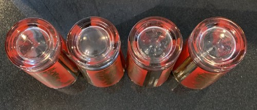 Vintage MCM Culver Red Gold Siam Thai Goddess Highball Glasses & Carrier 1960s - Picture 14 of 24