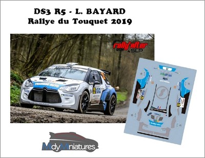DECALS 1//43 REF 1602 CITROEN DS3 R5 AMOURETTE RALLYE DU TOUQUET 2018 RALLY
