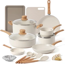 23 Pcs Pots and Pans Set Nonstick, Kitchen Cookware Sets, with Frying Pan, Sauce