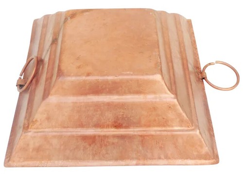 Copper Pooja Hawan Kund For Hindu Puja Prayer Religious Showpiece 14*14*4.5 inch - Picture 3 of 3