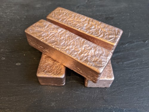 20 Lbs Hand Poured Pure Copper Bullion Ingot Bar .999 Fine