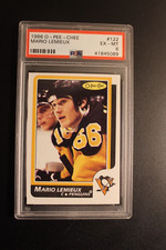 1986 O PEE CHEE #122 Mario Lemieux, PSA 6, Penguins, HOF