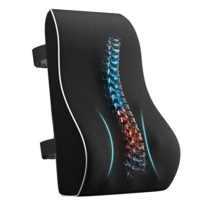 Lumbar Back Support Cushion Wheelchair Office Chair Pillow Memory Foam Car Seats