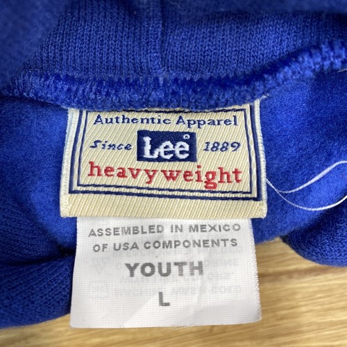 Boys Fleeced Hoodie Lee Size L Youth Full Zip Heavyweight Warm Full Zip Sweater - Picture 7 of 11