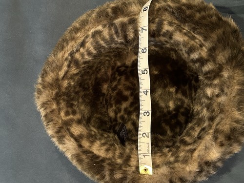 John Lewis Faux Fur Animal Print & Quilted Shower Proof Bucket Hat Sz Small- Med - Picture 13 of 13