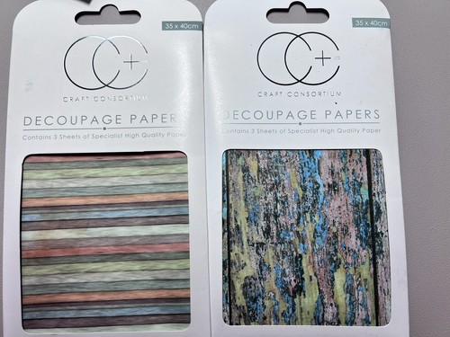 New! Lot of 6 Craft Consortium Decoupage Paper Packs: Floral, Vintage, Dot ++ - Imagen 2 de 17