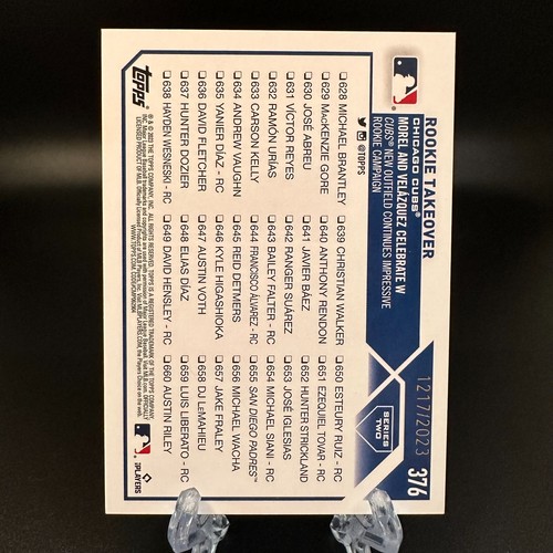 2023 Topps Christopher Morel Rookie Takeover Gold /2023 #376 Chicago Cubs - Picture 2 of 2