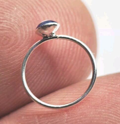 Anello naso malocchio 8 mm smalto Nazar 22 g (0,6 mm) gioielli in argento ste... - Foto 11 di 14