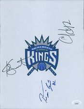 Sacramento Kings Francisco Garcia Keith Smart Chuck Hayes Signed 8.5x11 Page JSA